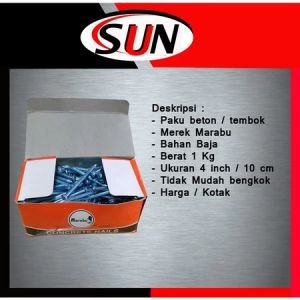 Paku Beton Marabu 4inch 10 cm 1 Kg Kotak Box Baja Tembok Dinding
